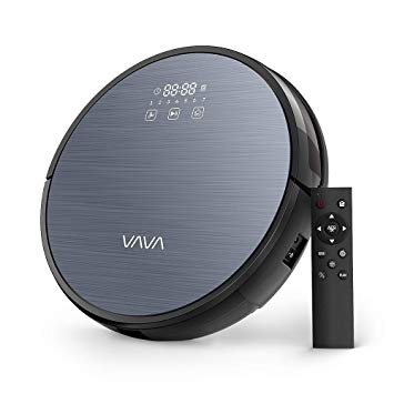 VAVA Robot Vacuum Cleaner 1300Pa Strong Suction, Self-Charging Sweeping Robot Good for Pet Hair-Grey