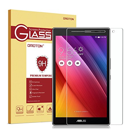 OMOTON ASUS ZenPad 8.0 Screen Protector- Ultra Clear 9H Hardness Tempered-Glass Screen Protector for ASUS ZenPad 8.0(Z380M/Z380KL/Z380CX/Z380C)