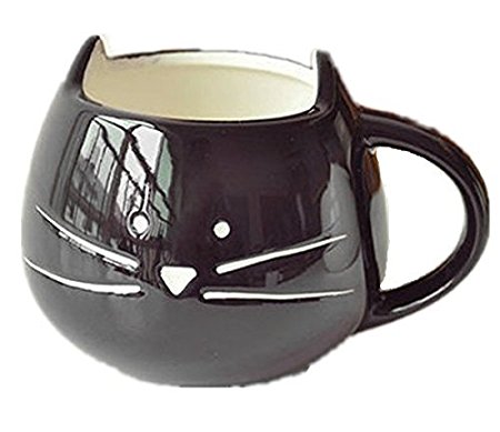 Black Cat Coffee Milk Ceramic Mug Cup by OliaDesign®