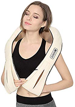 Back Massager Neck and Shoulder Shiatsu Massagers with Heat Vibration Function Electric Massager Machine for Muscle Tension Pain Relief - Office, Home & Car