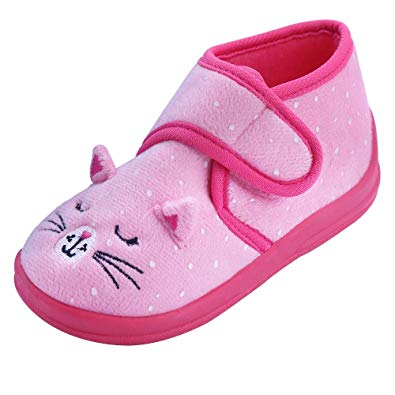 SHOFORT Toddler Shoes Boys Girls Kids Plush Warm Cute Home Outdoor Shoes