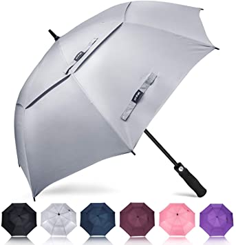 ZOMAKE Golf Umbrella 58/62/68 Inch, Large Windproof Umbrellas Automatic Open Oversize Rain Umbrella with Double Canopy for Men - Vented Stick Umbrellas