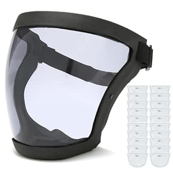 KCRPM Tooltekt Anti-Dust & Fog-Free Face Shield, Super Protective Clear Face Shield-Adult, for Weeding, Sanding, Etc… (1set A)