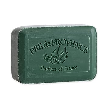 Pre de Provence Artisanal Soap Bar, Enriched with Organic Shea Butter, Natural French Skincare, Quad Milled for Rich Smooth Lather, Noble Fir, 8.8 Ounce