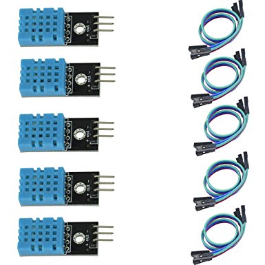 HiLetgo 5pcs DHT11 Temperature and Humidity Sensor Module for Arduino Raspberry Pi 2 3