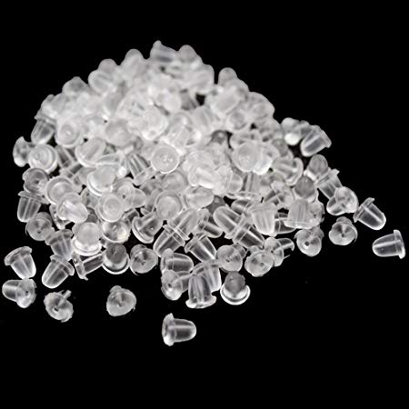 1000pcs Clear Earring Rubber Backing for Earrings 4mm Fashion Accessory Jewelry