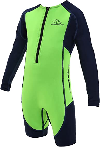 Aquasphere Stingray Long Sleeve Unisex Kids Wetsuit - 100% UV Protection, Long Lasting Quality Neoprene, Washer Dryer Safe, Warm Comfortable Fit for Diving Swimming Surfing - Boys & Girls