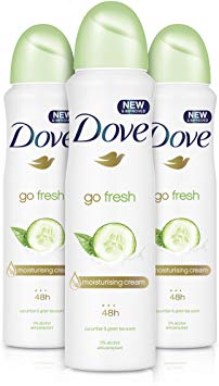 Dove Go Fresh Cucumber Aerosol Anti-Perspirant Deodorant 150 ml - Pack of 3