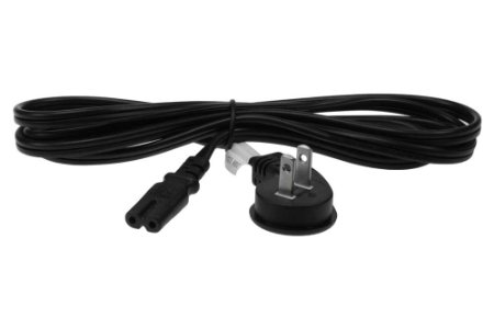 SF Cable 20ft Ultra Low Profile Angle Non-Polarized Power Cord NEMA 1-15P to IEC320 C7 182 AWG