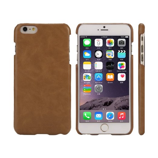 iPhone 6S Plus Case, AceAbove iPhone 6S Plus slim case [Saddle Brown] - Premium PU Leather Cover [Low Profile] for Apple iPhone 6 Plus (2014) / iPhone 6S Plus (2015)