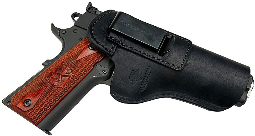 Relentless Tactical The Defender Leather IWB Holster - Fits Most 1911 Style Handguns - Kimber - Colt - S & W - Sig Sauer - Remington - Ruger & More - Made in USA