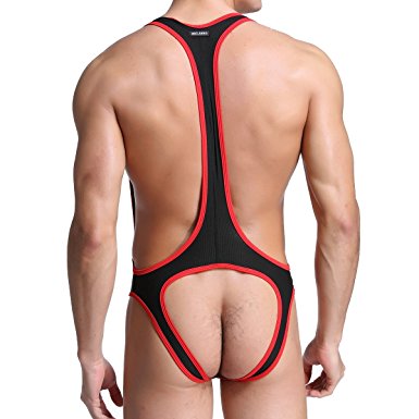 Men's Jockstrap Leotard Underwear Jumpsuits Wrestling Singlet Bodysuit