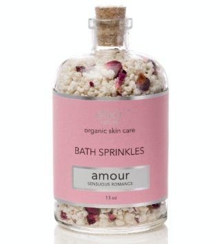 Surprise your Significant Other on St Valentines day with Elixir Naturel Best Organic Bath Bomb Sprinkles - 100 Natural Bath Fizzies Full of Essential Oils and Bath Salts to Detoxify and Soothe your Skin Great Moisturizer Amour