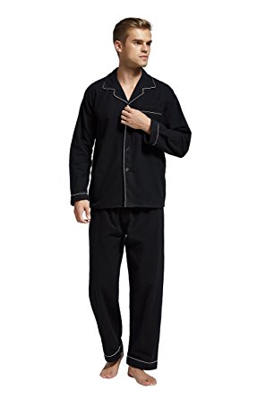Men’s Flannel Pajama Set, 100% Cotton Long Sleeve Sleepwear from Tony & Candice