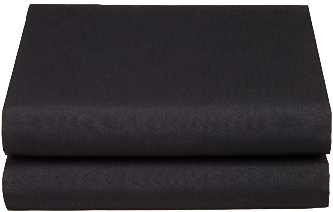 Cathay Luxury Silky Soft Polyester Single Fitted Sheet, Twin Size, Black