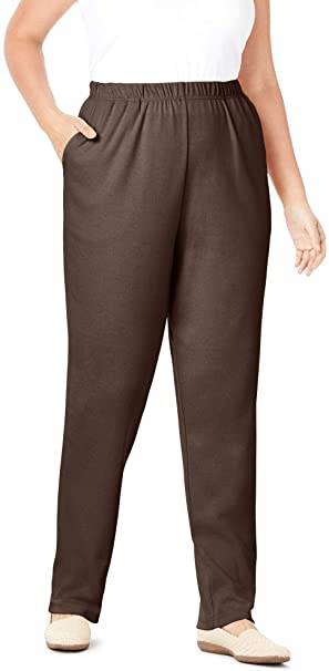 Woman Within Women's Plus Size 7-Day Knit Straight Leg Pant