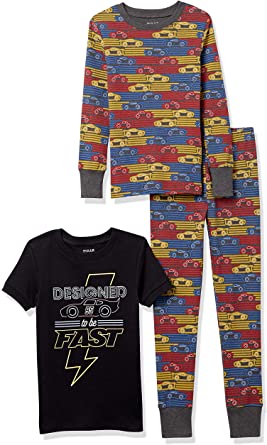 Spotted Zebra Kids' Disney Star Wars Marvel Snug-Fit Cotton Pajamas Sleepwear Sets