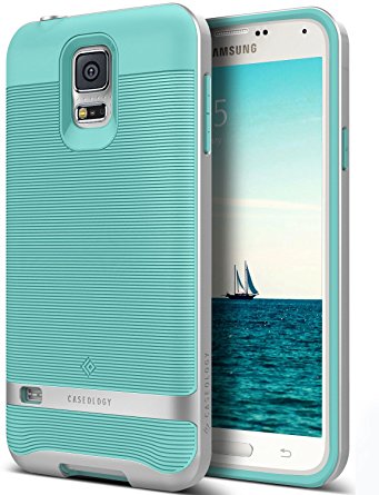 Galaxy S5 Case, Caseology [Wavelength Series] Slim Ergonomic Ripple Design [Mint Green] [Modern Grip] for Samsung Galaxy S5