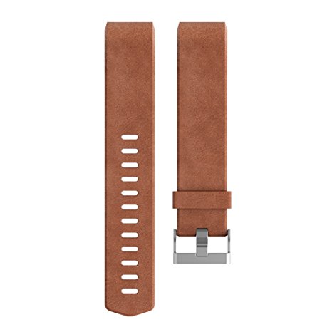 Fitbit Charge 2 Accessory Band, Leather, Cognac, Large