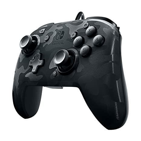 PDP Nintendo Switch Black Camo Faceoff Wired Pro Controller, 500-119 - Nintendo Switch