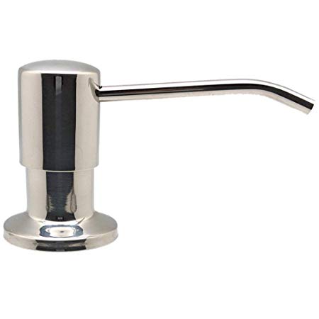 Ultimate Kitchen - Best Stainless Steel Sink Soap Dispenser (Polished) - Large Capacity 17 Ounce Bottle - Easy Installation - Well Built and Sturdy