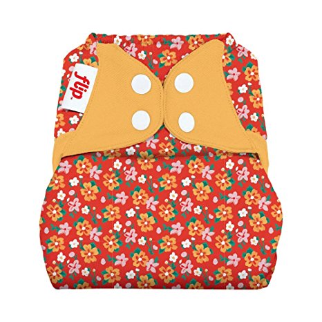 Flip: One-Size Snap Closure Diaper Cover - Little House in the Big Woods Collection (Prairie Flowers)