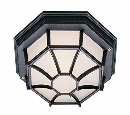 Trans Globe Lighting 40582 RT Outdoor Benkert 5" Flushmount Lantern, Rust