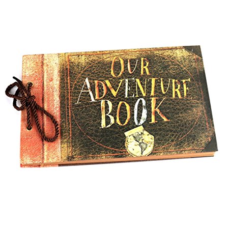 OSUNP Our Adventure Book Photo Album DIY Anniversary Scrapbook Album,Photo Album,Wedding Album ，Retro Album ，Anniversary Scrapbook，My Adventure Book Album (Brown)