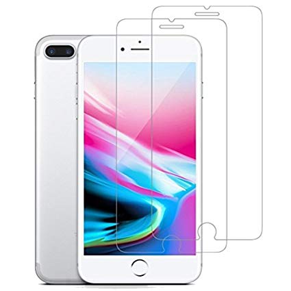 【3-Pack】 Screen Protector Compatible iPhone 8 Plus/7 Plus/6 Plus [5.5" inch],[Anti-Scratches] [Anti-Fingerprint] HD Tempered Glass Screen Protector iPhone 8 Plus/7 Plus/6 Plus