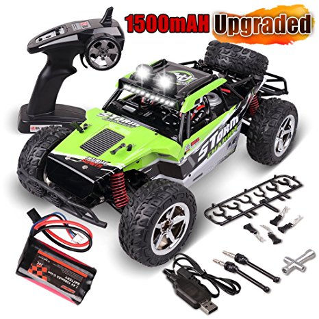 Remote Control Car, Rolytoy Upgraded Version 4WD 1:12 Scale High Speed 48km/h All Terrain RC Cars with 1500mAh Rechargeable Batteries, Electric RC Off Road Monster Trucks,2.4Ghz Radio Controlled Buggy