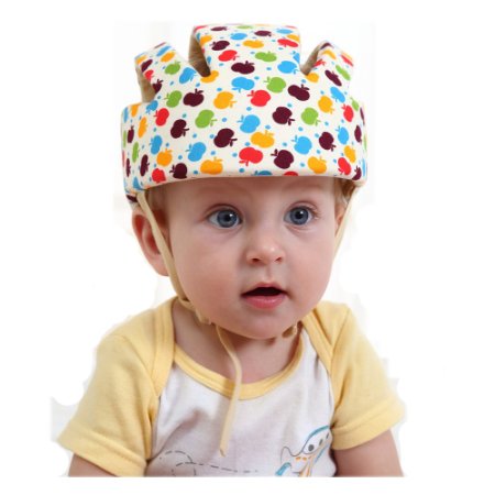 ELENKER Baby Children Infant Adjustable Safety Helmet Headguard Protective Harnesses Cap Colorful