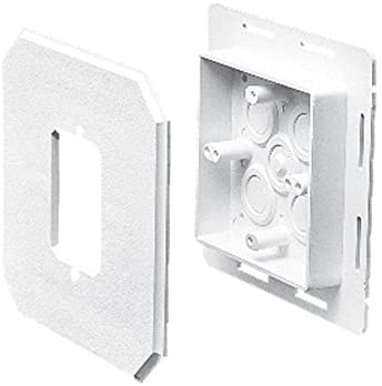 Arlington 8081F Siding Box Kit For Fixtures and Receptacles, Cover with Flanges, White