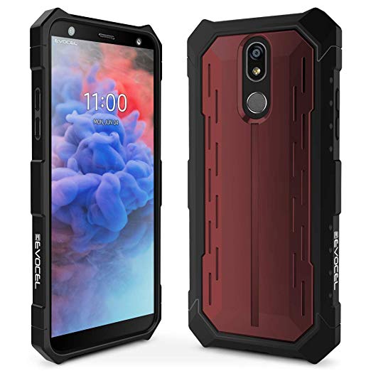 Evocel LG Stylo 5 Case, [Heavy Core Series] Premium Full Body Case with Glass Screen Protector for LG Stylo 5, Red