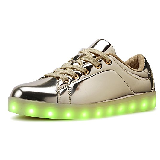 COODO Men Women Kids LED Shoes 7-Color-Lights USB Charging Light up Sneakers