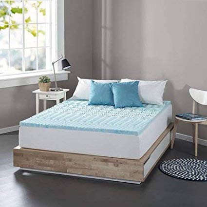 Spa Sensations Biofoam Zoned Fusion Gel Memory Foam Mattress Topper with an Extra Layer of Cooling, Conforming, Supportive Memory Foam 1-inch, King