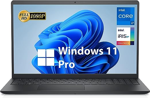 Dell 2023 Inspiron 15 3000 Business Laptop, 15.6" FHD Display, 12th Gen Intel Core i7-1255U, Backlit Keyboard, Windows 11 Pro, 32GB DDR4 RAM, 1TB PCIe SSD, WiFi 6, SD Card Reader, Long Battery Life