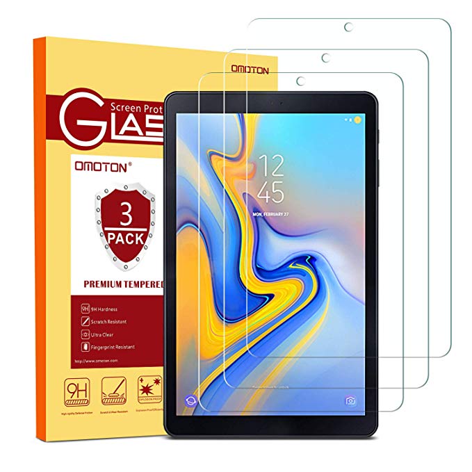 OMOTON[3 Pack] Screen Protector for Tab A 8.0 2018(SM-T387), Tempered Glass/High Definition/Bubble Free Screen Protector for Samsung Galaxry Tab A 8.0 inch 2018 Released