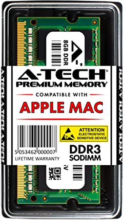 A-Tech 8GB RAM Module for Apple MacBook (Mid 2010), MacBook Pro (Mid 2010), iMac (27-inch, Late 2009), Mac Mini (Mid 2010) - DDR3 1067MHz / 1066MHz PC3-8500 SODIMM Memory Upgrade