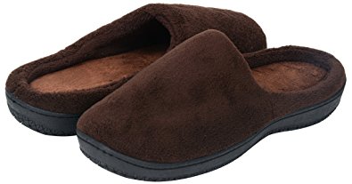 HomeTop Soft Winter Warm Memory Foam Coral Fleece House Slippers for Men – Assorted Styles & Color