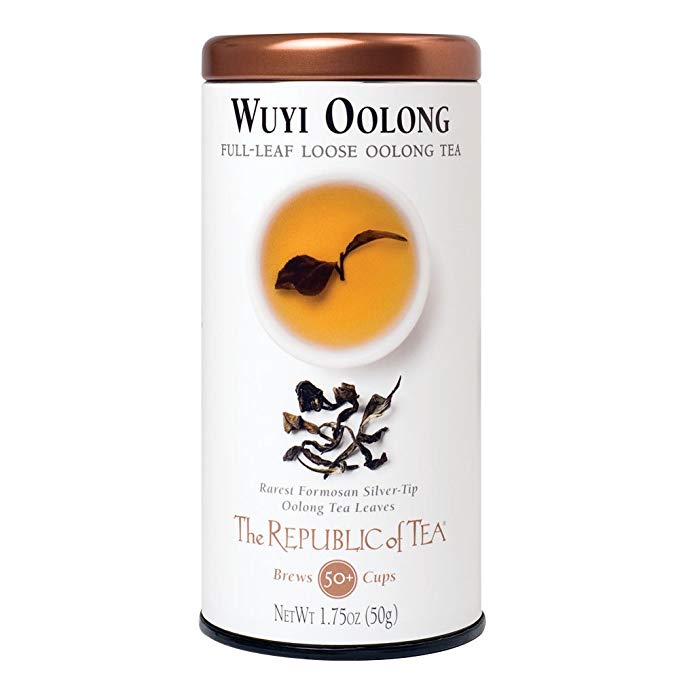 The Republic of Tea Wuyi Oolong Full-Leaf Black Tea, 1.75 Ounces / 50-60 Cups
