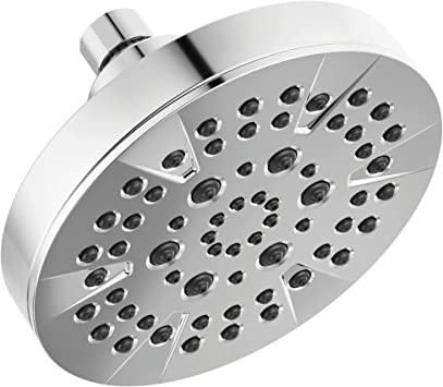 Delta-Faucet 5-Spray Chrome Shower Head, Delta Shower Head Chrome, Showerheads, 1.75 GPM Flow Rate, Chrome 52535