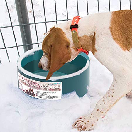 Petleso Heated Dog Water Bowl - Outdoor Dog Water Bowl for Small to Large Dogs