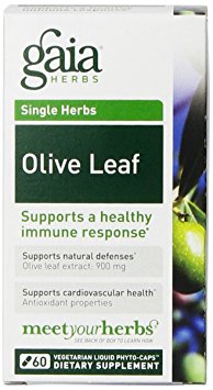 Gaia Herbs Olive Leaf Liquid Phyto-Capsules, 60 Count