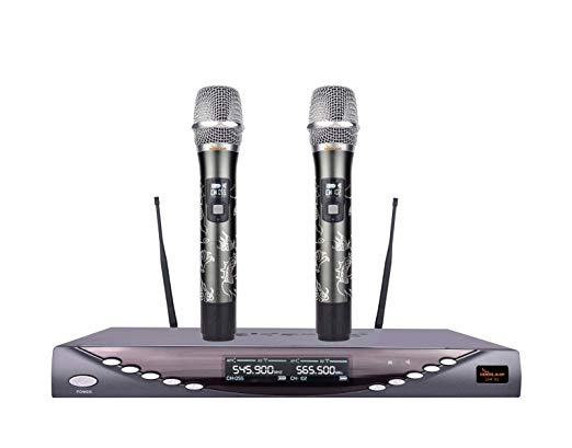 Professional Performance Dual Wireless Microphones IDOLmain UHF-X1D Dragon Engraved-Limited Edition With Anti Feedback,Ultra Low Distortion, and Digital Pilot Technology NEW