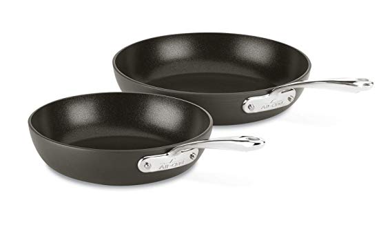 All-Clad H9112S64 Essentials Nonstick Fry pan Set, Aluminum, Gray