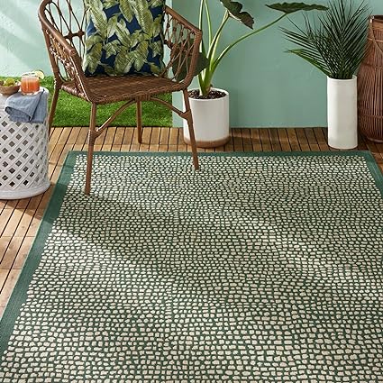 Tommy Bahama Marlin Transitional Indoor/Outdoor Area Rug, Green, 5'3"x7'3"