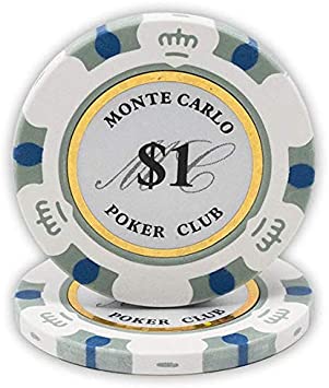 DA VINCI 14 Gram Clay Monte Carlo Poker Club Premium Quality Poker Chips Pack of 50 Chips