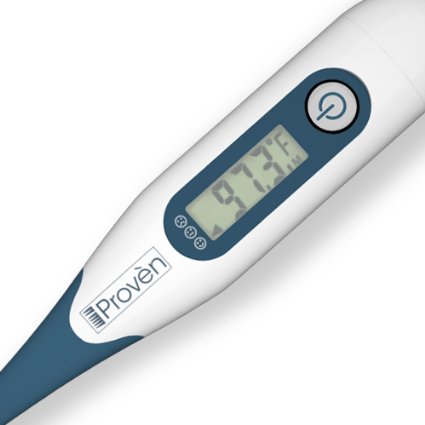 Medical Thermometer for Fast and Accurate Oral Use | FLEXIBLE TIP | FEVER INDICATION | FEVER ALARM ⇒ For Oral, Rectal and Axillary Use | iProvèn Digital Thermometer-R1221A 'THE FAST ONE'