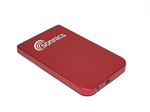 Sonnics 1TB 2.5 Inch Red External pocket Hard drive USB 3.0 super fast transfer speed for use with Windows PC, Apple Mac, Smart tv, XBOX ONE and Android TV Box FAT32 (1TB, RED)