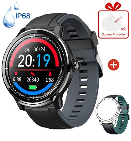 Kospet Smart Watch, Fitness Tracker with Heart Rate Blood Pressure Monitor, IP68 Waterproof Activity Trackers with 1.3" Full Touchscreen, Sport Smartwatch Compatible with Android IOS for Men Women Kid